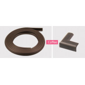 Miny Baby - Miny Kenar + Köşe Koruyucu 2M Kenar + 4 Adet Köşe-Kahverengi - 6