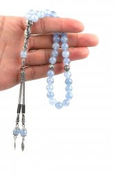 Akuamarin Doğal Taş Tesbih 8 mm Küre Kesim - 1