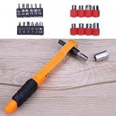 Zhltools 22 Parça Cırcır Anahtarlı Bits Tornavida Ucu ve Matkap Ucu Seti - 5