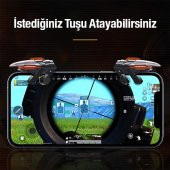 Coofbe 2 Adet Set Telefon Oyun Tetik Seti Mekanik 6 Parmak PUBG Joystick Tetik Tuşu Yüksek Hassasiyetli - 5