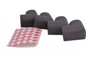 Portakal Safety  Kauçuk Jumbo Köşe Koruyucu 4 Lü-Kahverengi - 1