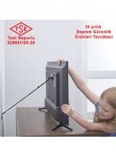 Portakal Safety Eşya Tv Sabitleme Deprem Güvenliği Kayışı-Metal Başlıklı - Tse Test Raporlu - 1