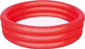 Bestway 3 Halkalı Kırmızı Yuvarlak Havuz 122X25CM - Kırmızı - 1