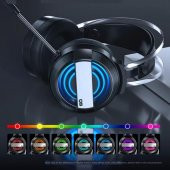 Coofbe Rgb Işıklı Mikrofonlu Kafaüstü Profesyonel Oyuncu Kulaklığı - 5