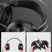 Coofbe Rgb Işıklı Mikrofonlu Kafaüstü Profesyonel Oyuncu Kulaklığı - 6