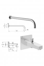 Artema A49280 Root Square 6 Parça Krom Ankastre Duş Seti - 2