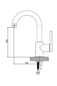 Gildo Mtl165-s-r Tek Gövde Lavabo Bataryası Siyah-rose Gold - 2