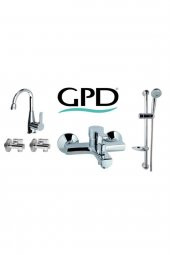 GPD Solus 5 Parça Banyo Armatür Musluk Batarya Seti Mbb55-mtl55-dst16-fkm01-2 - 1