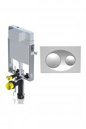 Eca Serel Gömme Rezervuar Smooth T020111bk40 - P40-0180v2 Mat Krom Panel - 1