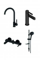GPD Gildo Siyah Armatür Musluk Batarya Banyo Seti Mlb165-s Mbb165-s Mte165-s Dst57-s - 6