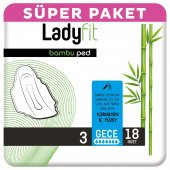 Ladyfit Bambu Gece Ped 18x4 72 Adet - 1