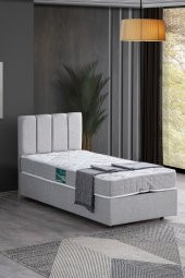 Setay Mobilya Defne Tek Kişilik Baza Başlık Seti Açık Gri - 1