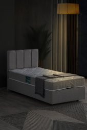 Setay Mobilya Defne Tek Kişilik Baza Başlık Seti Açık Gri - 2