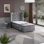 Setay Matilda Tek Kişilik Baza Başlık Comfort Yatak Seti, Gri - 1