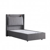 Setay Zagreb Tek Kişilik Baza Başlık Comfort Yatak Seti, Gri - 3