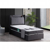 Setay Zagreb Tek Kişilik Baza Başlık Comfort Yatak Seti, Antrasit thumbnail 1