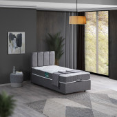 Setay Defne Tek Kişilik Baza Başlık Comfort Yatak Seti, Gri - 1