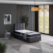 Setay Defne Tek Kişilik Baza Başlık Comfort Yatak Seti, Antrasit - 1