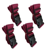 Balp Bordo Renk Valiz Bavul Emniyet Kemeri 4 Adet En 4cm - 1