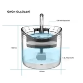 Dailytech Otomatik Pet Kedi Köpek Su Pınarı Çeşmesi Şelalesi Sebil - 6