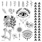 Eyes Geçici Dövme,Geçici Tattoo ,Vücut Dövme,Kol Bilek Dövme,Boyun Dövme,Sırt Dövme - 2