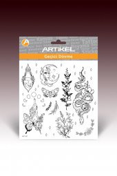 Butterfly -2 Geçici Dövme,Geçici Tattoo ,Vücut Dövme,Kol Bilek Dövme,Boyun Dövme,Sırt Dövme - 3
