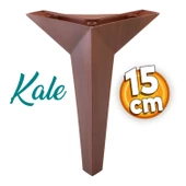 Kale Lüks Mobilya Kanepe Sehpa Tv Ünitesi Koltuk Ayağı 15 Cm Kahverengi Ahşap Desenli Baza Ayakları thumbnail 1