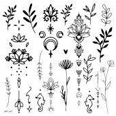 Botanik -2 Geçici Dövme,Geçici Tattoo ,Vücut Dövme,Kol Bilek Dövme,Boyun Dövme,Sırt Dövme thumbnail 2