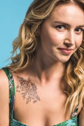Flowers-4 Geçici Dövme,Geçici Tattoo ,Vücut Dövme,Kol Bilek Dövme,Boyun Dövme,Sırt Dövme - 1