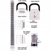 LED POINT LP-6069 ŞARJ EDİLEBİLİR ACİL DURUM LAMBASI 69 LED  KAMP LAMBASI - 1
