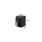 Wiami Airfryer 3.5 L Akıllı Yağsız Hava Fritözü Siyah - 3
