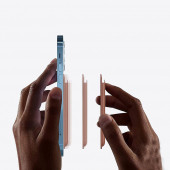 Bagies Apple iPhone için Deri Cüzdan Magsafe Kartlık Cüzdan Kılıf Lacivert - 2