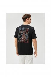 3sam10047hk 999 Siyah Erkek Pamuk Jersey Kısa Kollu O Yaka T-shirt - 5