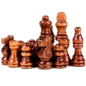 Ahşap Satranç Taşları No:45 Battal 12cm - 5