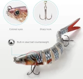 Valkyrie 8 Eklemli 3D Oynak Rapala 13.5gr Sahte Balık Yem Wobblers Swimbait Tuzlu ve Tatlı Su - 5