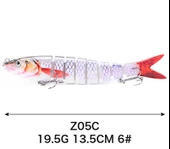 Valkyrie 8 Eklemli 3D Oynak Rapala 13.5gr Sahte Balık Yem Wobblers Swimbait Tuzlu ve Tatlı Su - 9