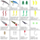 Valkyrie 24 Parça Sahte Olta Yem ve Aksesuar Seti Silikon Rapala Jig Kaşık - 6