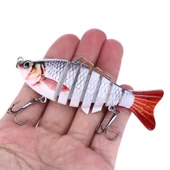 Valkyrie 3 Adet 7 Eklemli 3D Oynak Rapala Sahte Balık Yem Seti Tatlı ve Tuzlu Su Uyumlu Wobblers Swimbait - 6