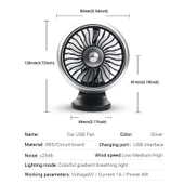 Valkyrie RGB Işıklı USB Araç Masa Fanı 12V 24V Uyumlu 3 Mod - 4