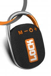 Powerway Lock Turuncu Taşınabilir Bluetooth Hoparlör Kilit Özellikli Yüksek Ses Gücü thumbnail 1