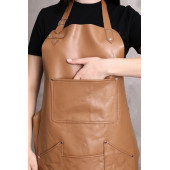 Dana derisi önlük taba renk bayan - 2