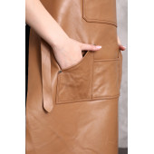 Dana derisi önlük taba renk bayan - 3