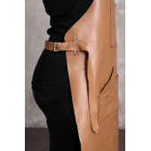 Dana derisi önlük taba renk bayan - 4