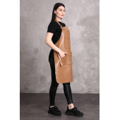 Dana derisi önlük taba renk bayan - 9