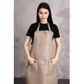 Dana derisi önlük gri renk bayan - 1