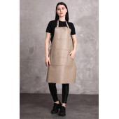 Dana derisi önlük gri renk bayan - 5