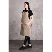 Dana derisi önlük gri renk bayan - 7