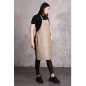 Dana derisi önlük gri renk bayan - 10