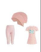 Maresiva 8133 Pembe Raddy Kısa Kol Çocuk Tesettür Mayo thumbnail 4