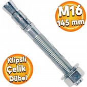 Klipsli Çelik Dübel M16x145 mm - 1